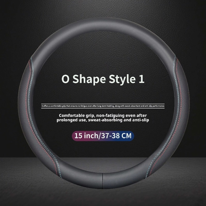 Car Steering Wheel Cover Anti Slip Breathable - Nappa Leather Universal Steering Wheel Cover