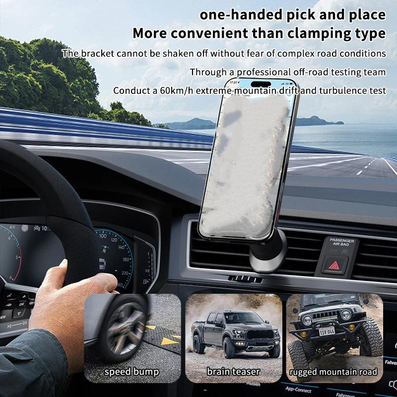 New 1Pcs Carbon Fiber Magnetic - огляд і ціна Magnetic Phone Holder For Car Vent