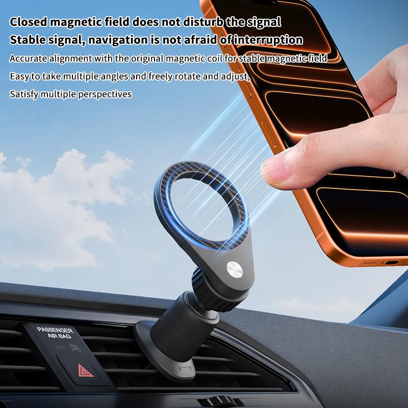 New 1Pcs Carbon Fiber Magnetic - огляд і ціна Magnetic Phone Holder For Car Vent