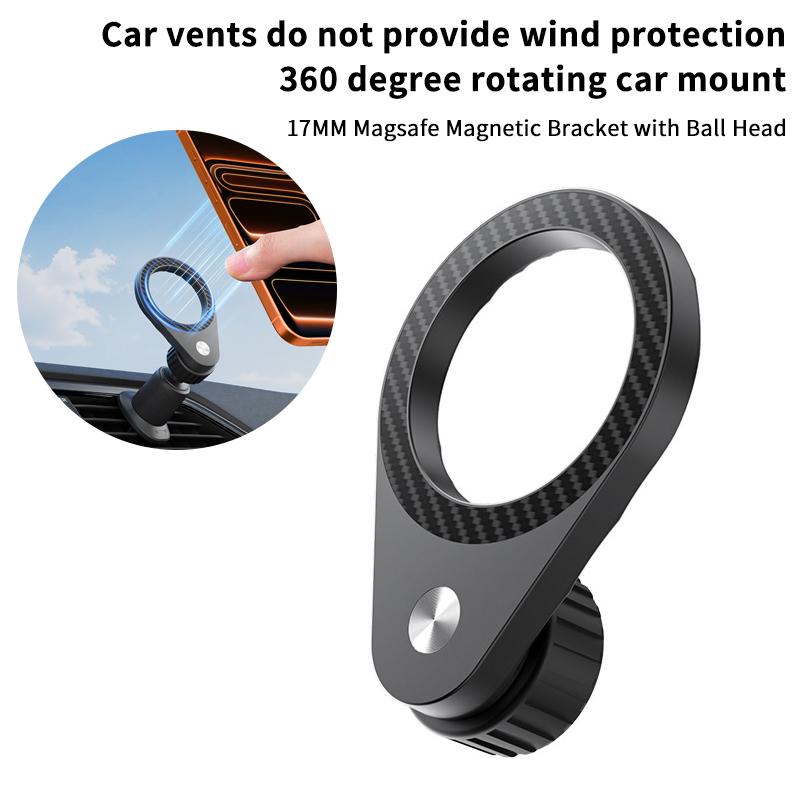 New 1Pcs Carbon Fiber Magnetic - огляд і ціна Magnetic Phone Holder For Car Vent