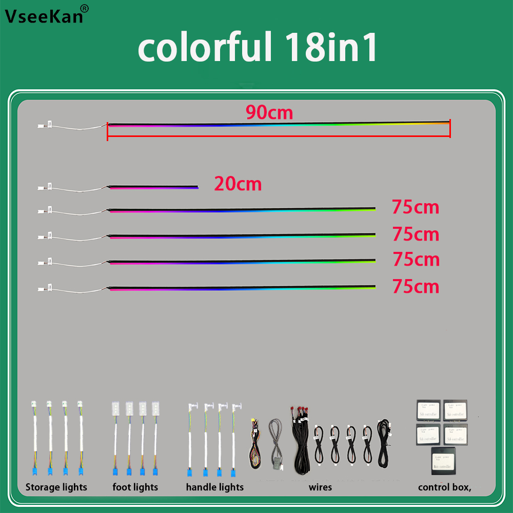 Car Ambient Lighting Kit Inter - огляд і ціна Led Ambient Interior Car Lights App Control