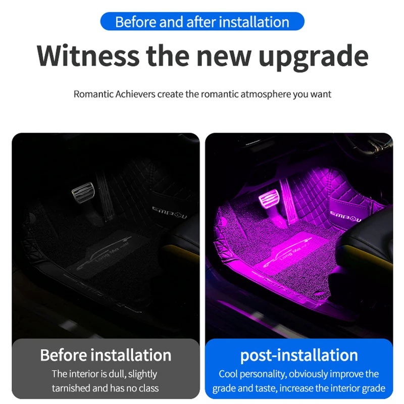 Neon LED Car Interior Ambient  - огляд і ціна Led Ambient Interior Car Lights App Control
