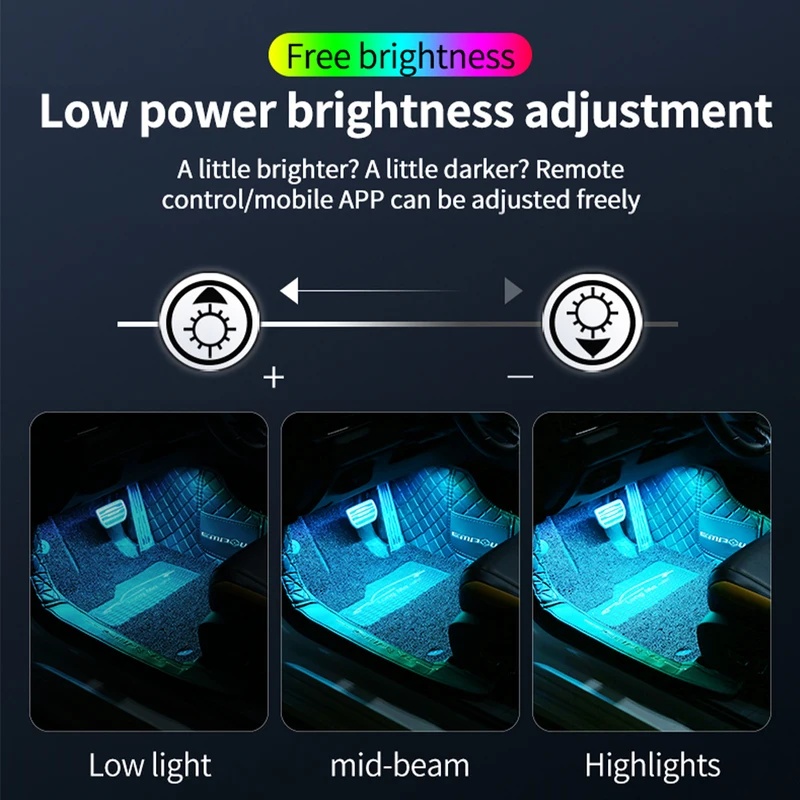 Neon LED Car Interior Ambient  - огляд і ціна Led Ambient Interior Car Lights App Control