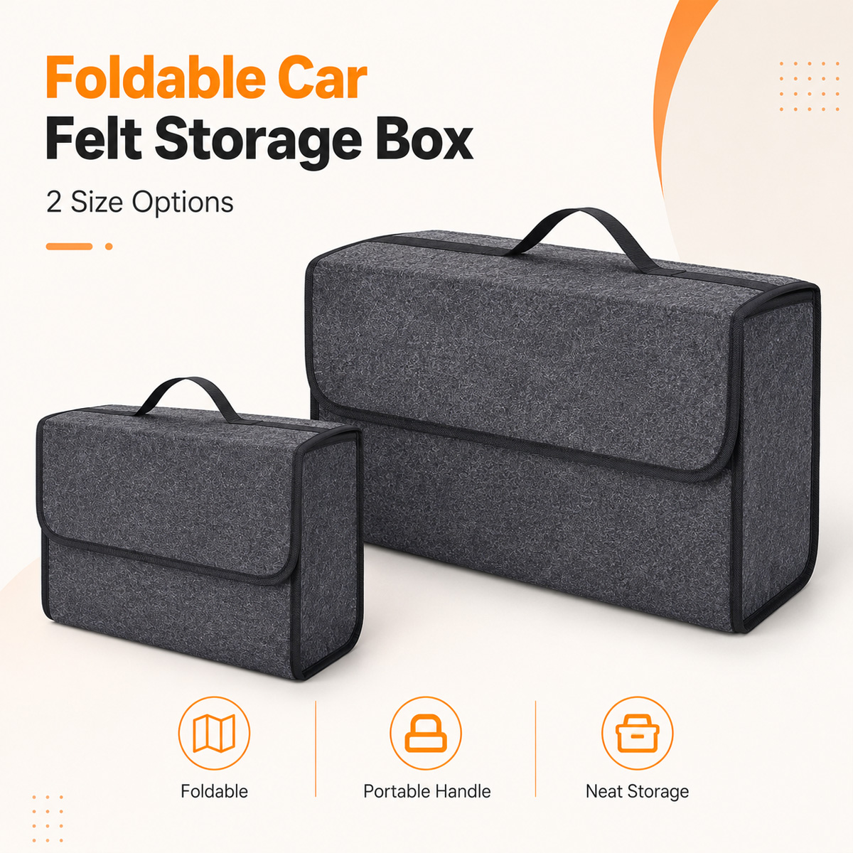 YONGRUN Foldable Felt Car Stor - огляд і ціна Car Trunk Organizer Foldable Storage Box