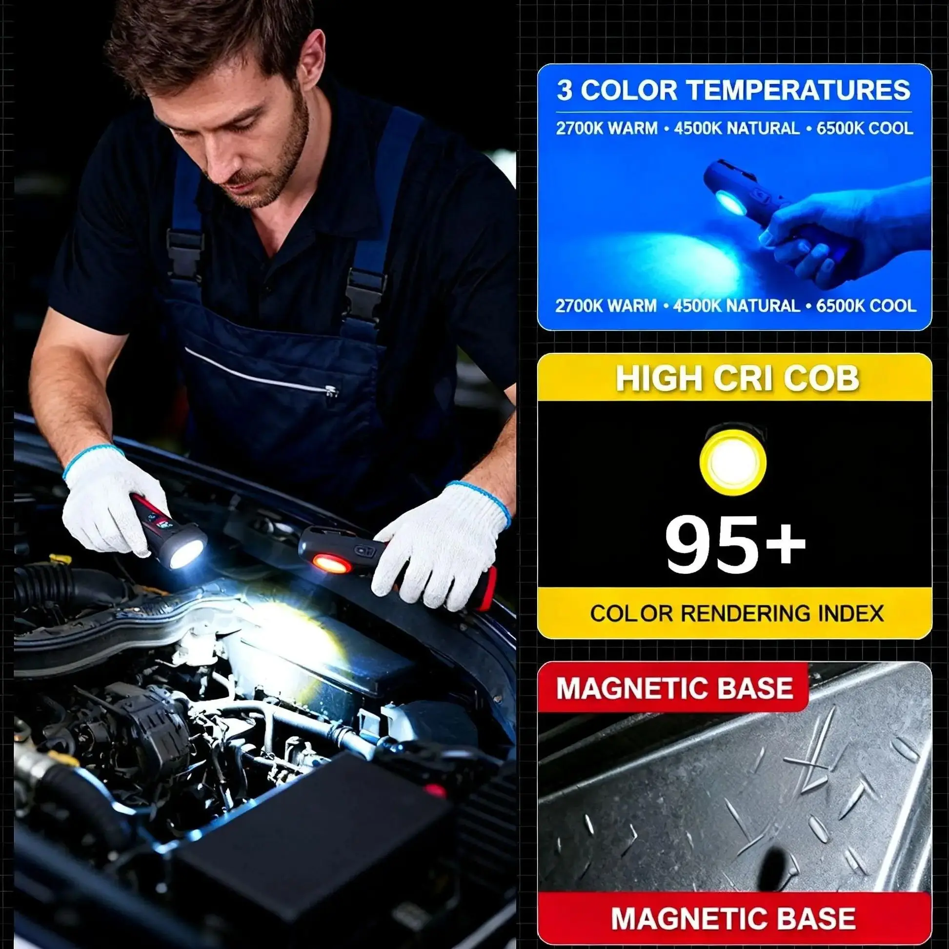FUNAYA Portable Flashlight Car - огляд і ціна Auto Repair Tools