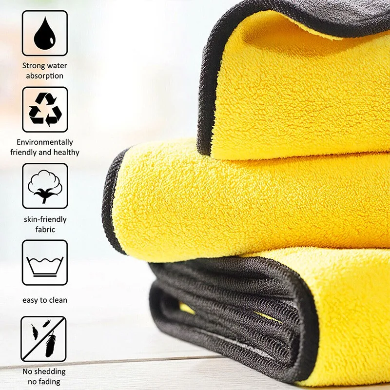1/20pcs Thicken Microfiber Clo - огляд і ціна Microfiber Car Drying Towel Super Absorbent