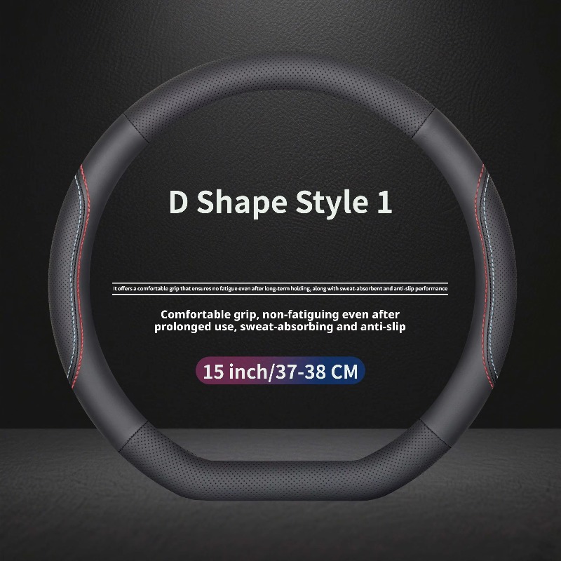 Nappa Leather Universal Steeri - огляд і ціна Car Steering Wheel Cover Anti Slip Breathable