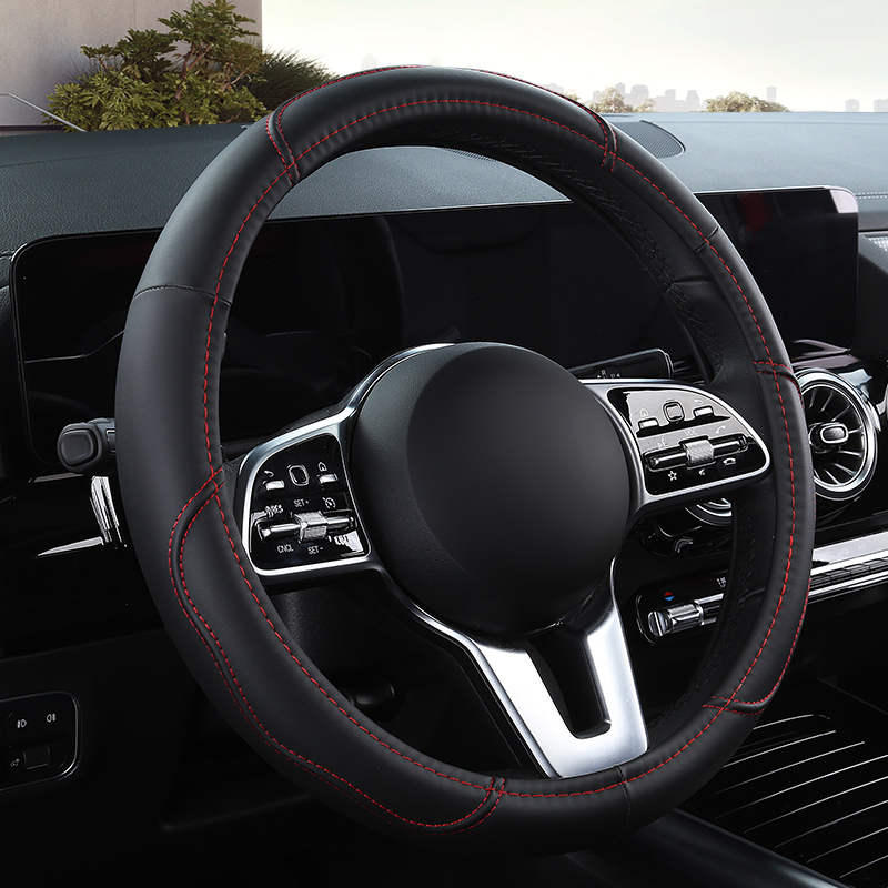 Car  Anti-Slip Leather  Steeri - огляд і ціна Car Steering Wheel Cover Anti Slip Breathable