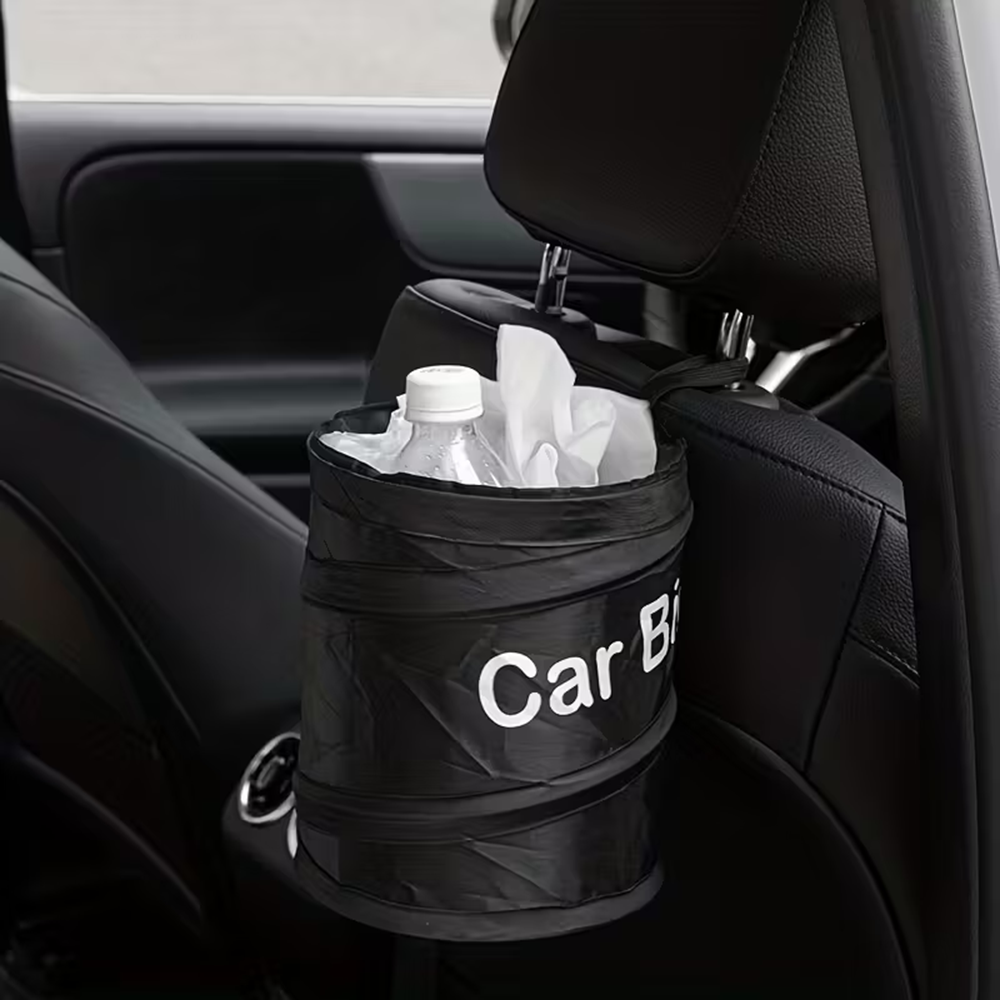 Mini Black Collapsible Pop-up  - огляд і ціна Waterproof Car Trash Can With Lid