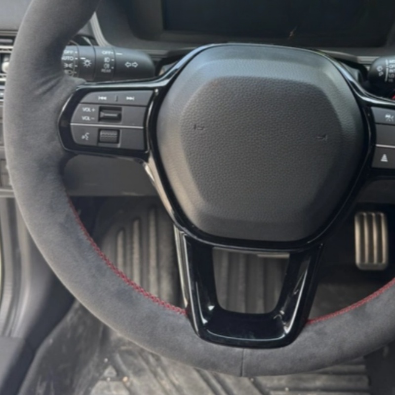 Custom Hand-stitched Black Sue - огляд і ціна Car Steering Wheel Cover Anti Slip Breathable