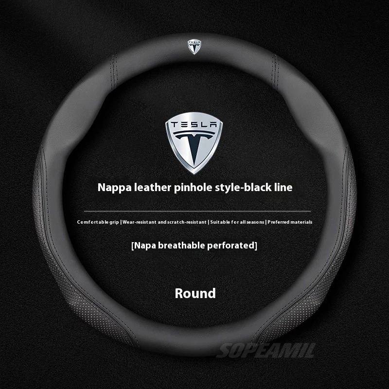Tesla Model 3 Model Y Model S  - огляд і ціна Car Steering Wheel Cover Anti Slip Breathable